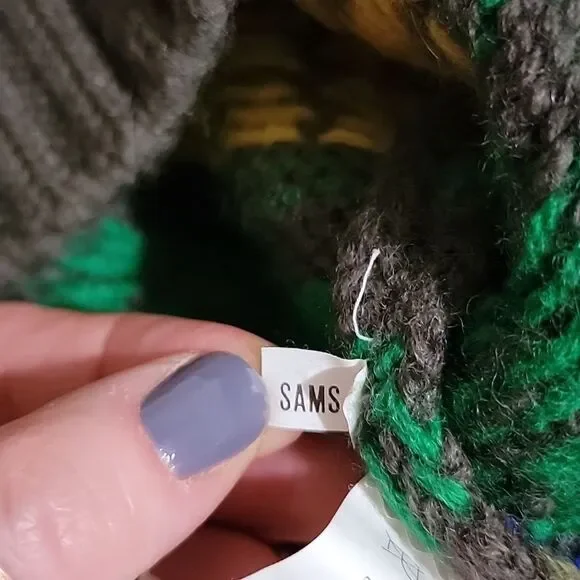 Vintage Espirit Sport Fair Isle Multicolor sweater 100% wool Small made in Korea - Picture 7 of 14